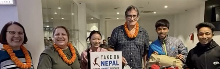 Jonathan taking donations to Batase